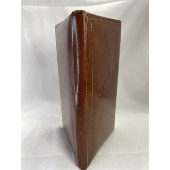 Springfield Brown Faux Leather Photo Square Photograph Album Vintage Mini - Picture 3 of 12